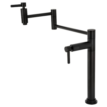 Kingston Brass Deck Mount Pot Filler, Matte Black KS8700DL